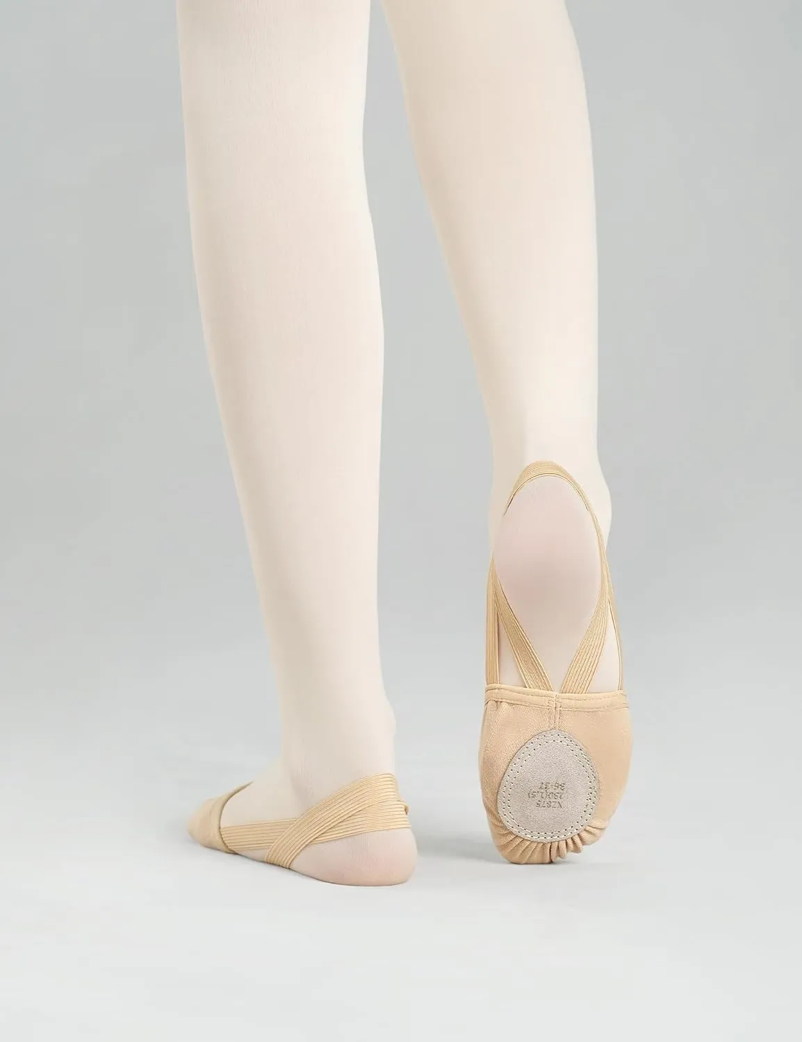 Half Sole Dance Shoes, Elastic Canvas Soft Soled Shoes, Pirute Ballet Shoes, for Women/Men and Girls/Boys