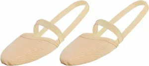 Half Sole Dance Shoes, Elastic Canvas Soft Soled Shoes, Pirute Ballet Shoes, for Women/Men and Girls/Boys