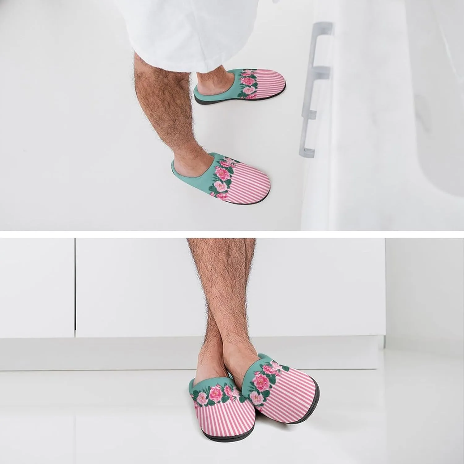 Halloween Checkered Clog Slippers For Womens Ladies Non-Slip Home Slippers Cotton Slipper Slip-On Shoes Indoor Outdoor