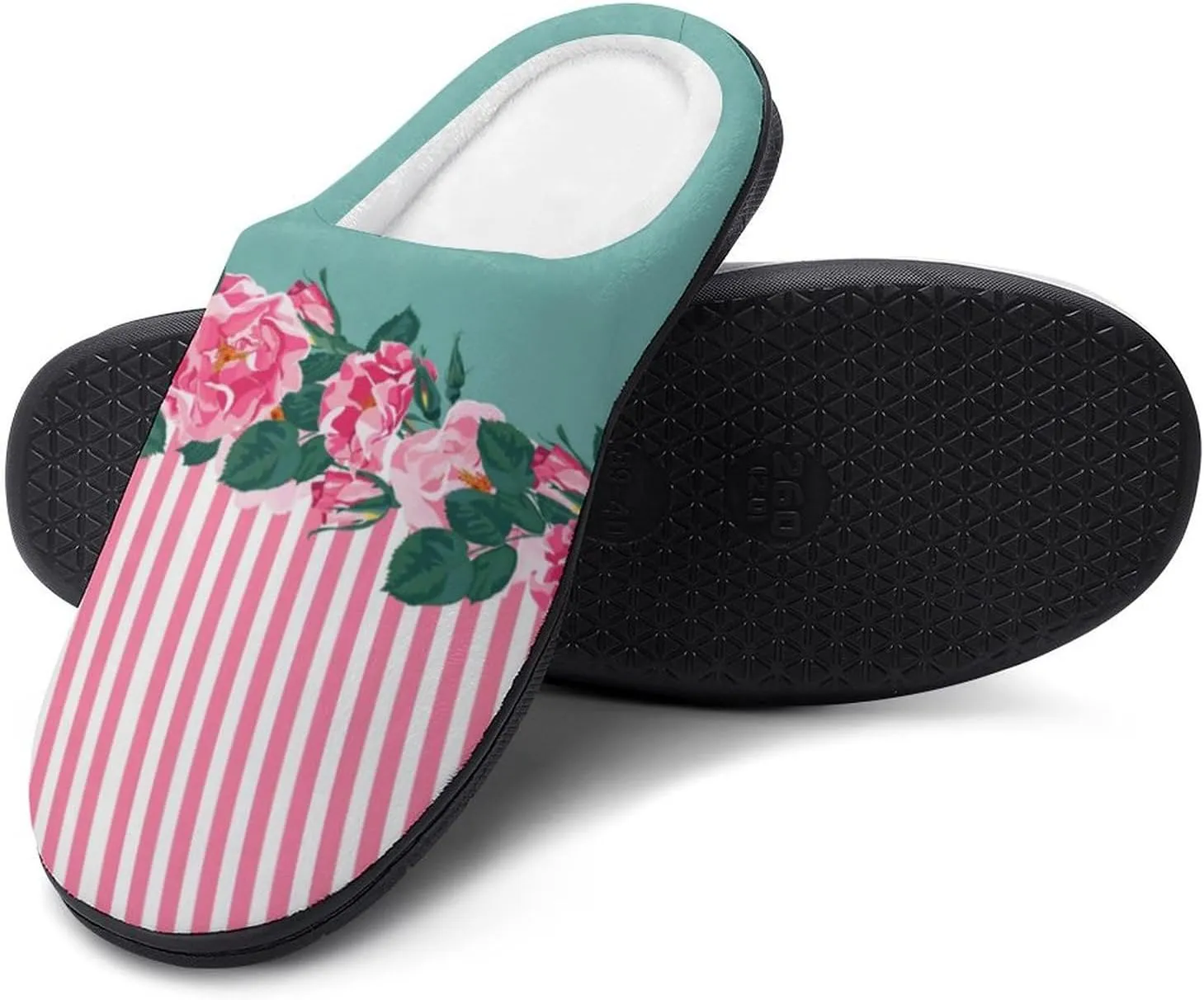 Halloween Checkered Clog Slippers For Womens Ladies Non-Slip Home Slippers Cotton Slipper Slip-On Shoes Indoor Outdoor