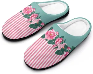Halloween Checkered Clog Slippers For Womens Ladies Non-Slip Home Slippers Cotton Slipper Slip-On Shoes Indoor Outdoor