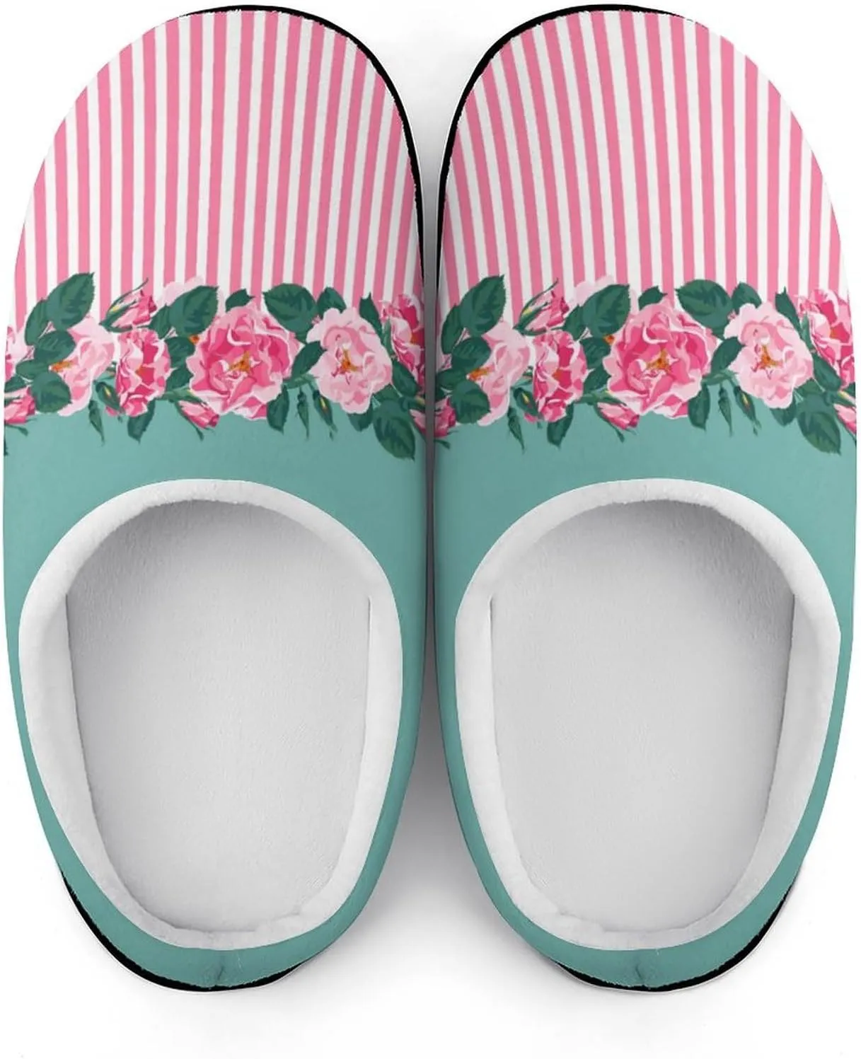 Halloween Checkered Clog Slippers For Womens Ladies Non-Slip Home Slippers Cotton Slipper Slip-On Shoes Indoor Outdoor