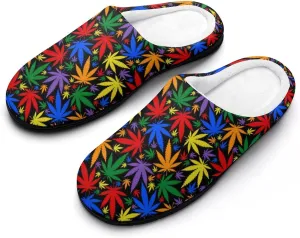 Halloween House Slippers For Woman Men Bedroom Slippers Indoor Outdoor Slip-On Shoes Non-Slip Sole Funny Fall Slippers