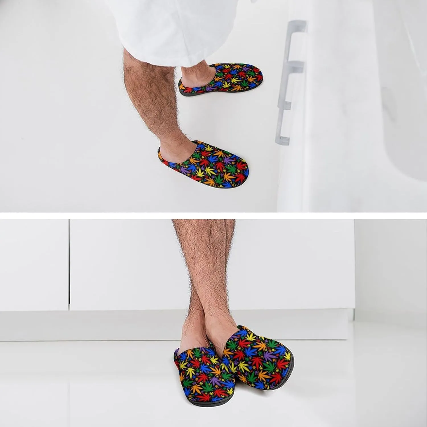 Halloween House Slippers For Woman Men Bedroom Slippers Indoor Outdoor Slip-On Shoes Non-Slip Sole Funny Fall Slippers