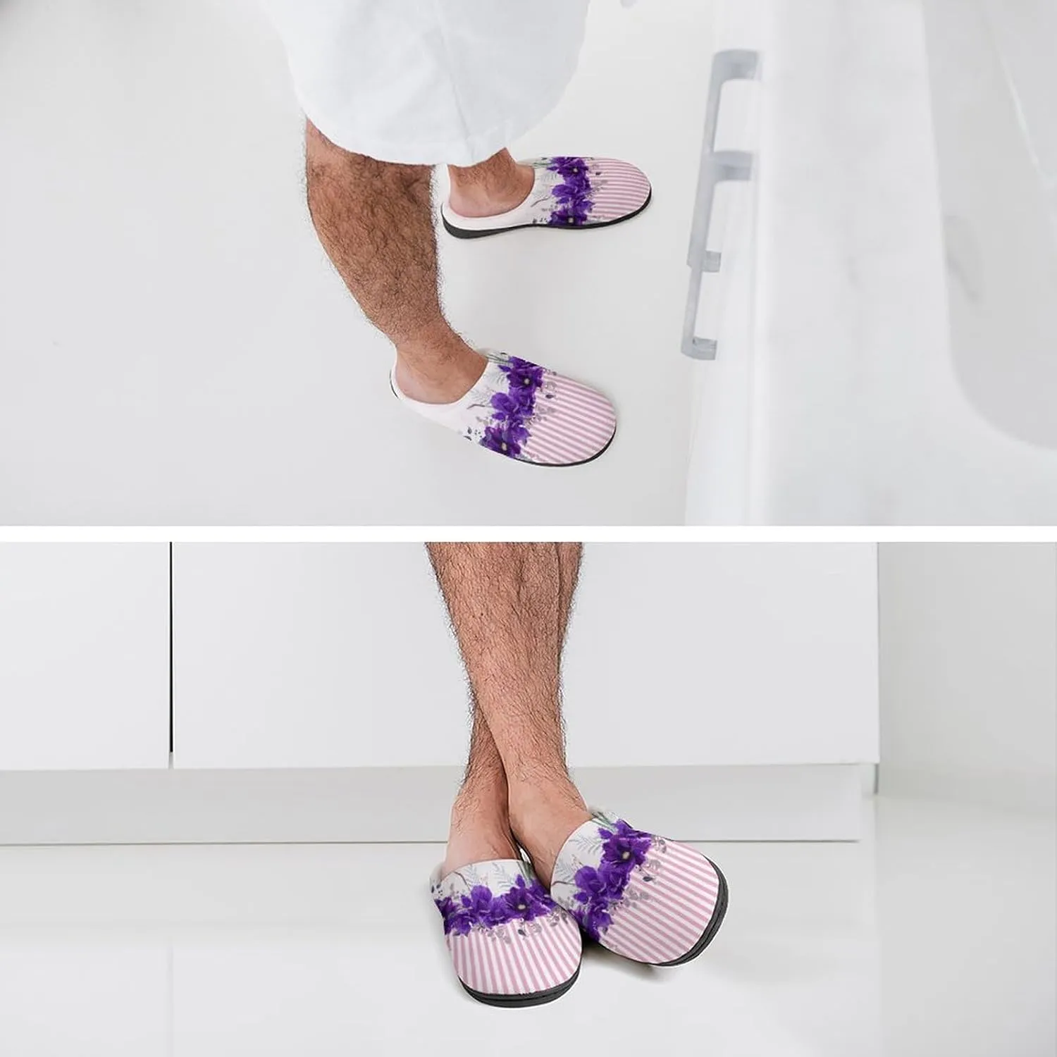 Halloween Slippers For Women Warm Cotton House Slippers Hard Sole Comfy Clog Slippers Slip-On Shoes Indoor Outdoor
