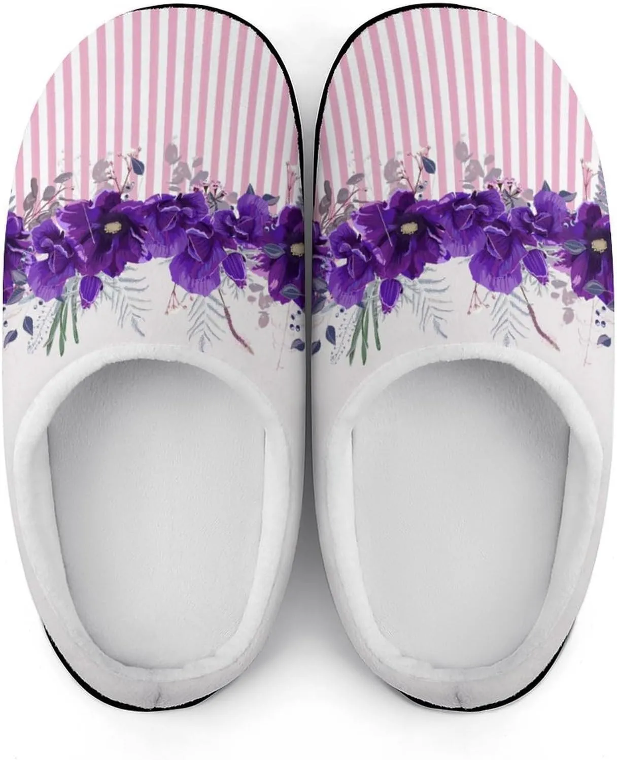 Halloween Slippers For Women Warm Cotton House Slippers Hard Sole Comfy Clog Slippers Slip-On Shoes Indoor Outdoor