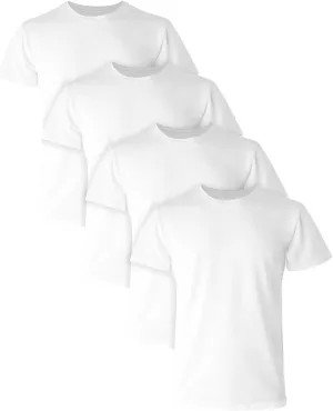 Hanes Men's Ultimate Comfort Fit Undershirt,Crewneck Stretch-cotton T-Shirt, 4-pack