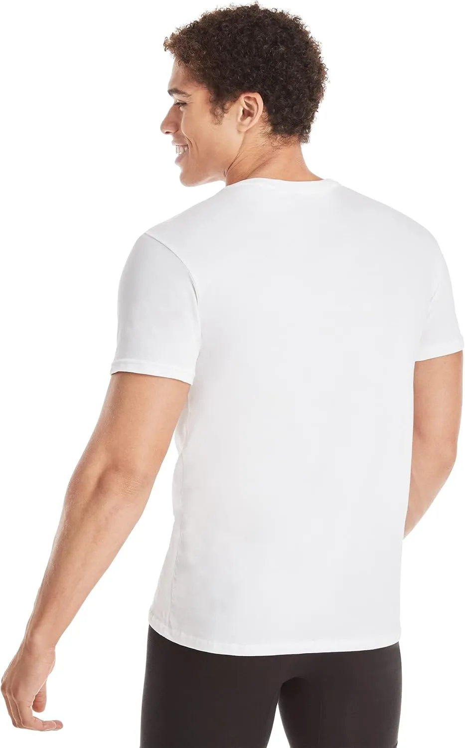Hanes Men's Ultimate Comfort Fit Undershirt,Crewneck Stretch-cotton T-Shirt, 4-pack