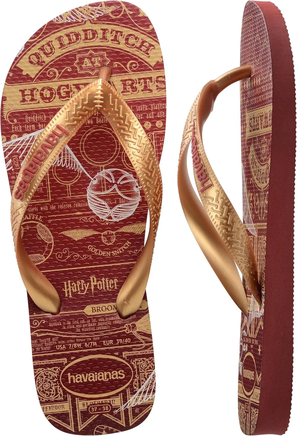 Havaianas - Harry Potter Unisex Adult Comfortable Durable Lightweight Flip Flops with Iconic Elements on Sole