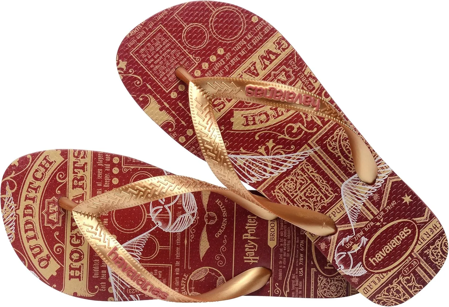 Havaianas - Harry Potter Unisex Adult Comfortable Durable Lightweight Flip Flops with Iconic Elements on Sole