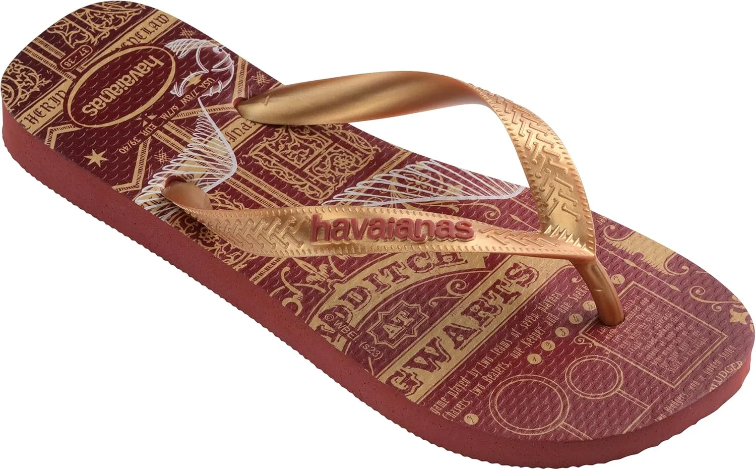 Havaianas - Harry Potter Unisex Adult Comfortable Durable Lightweight Flip Flops with Iconic Elements on Sole