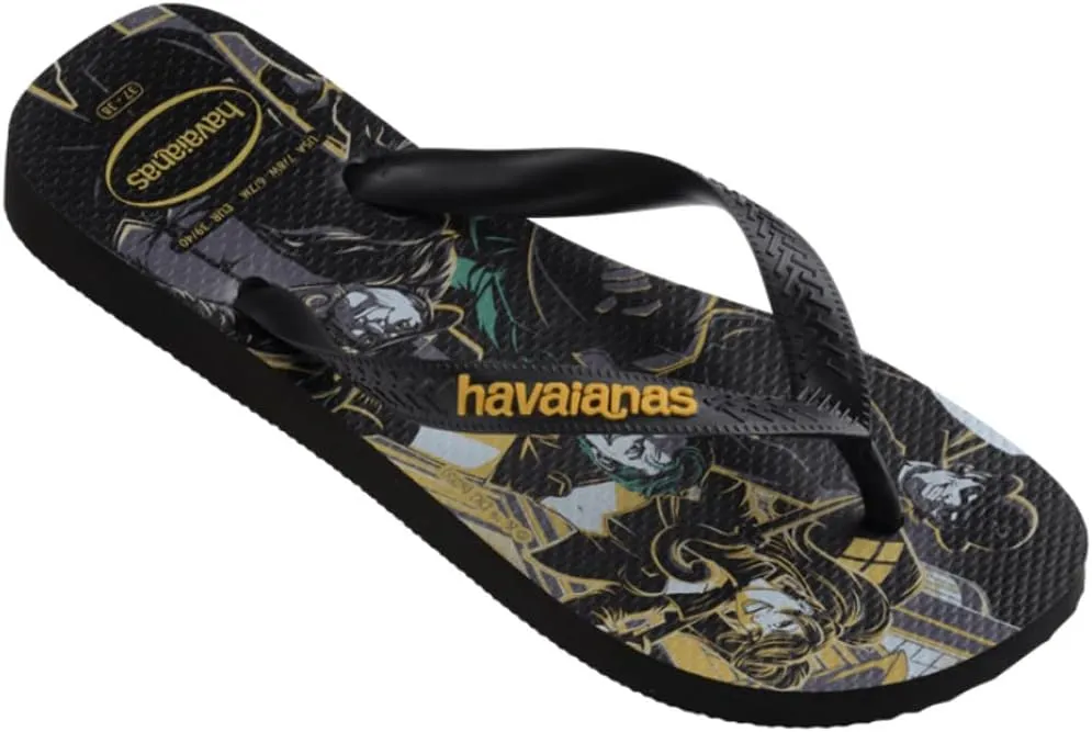Havaianas - Top Heróis DC Comfortable, Robust and Lightweight Flip Flops with Hero and Villain Soles, Unisex Adult