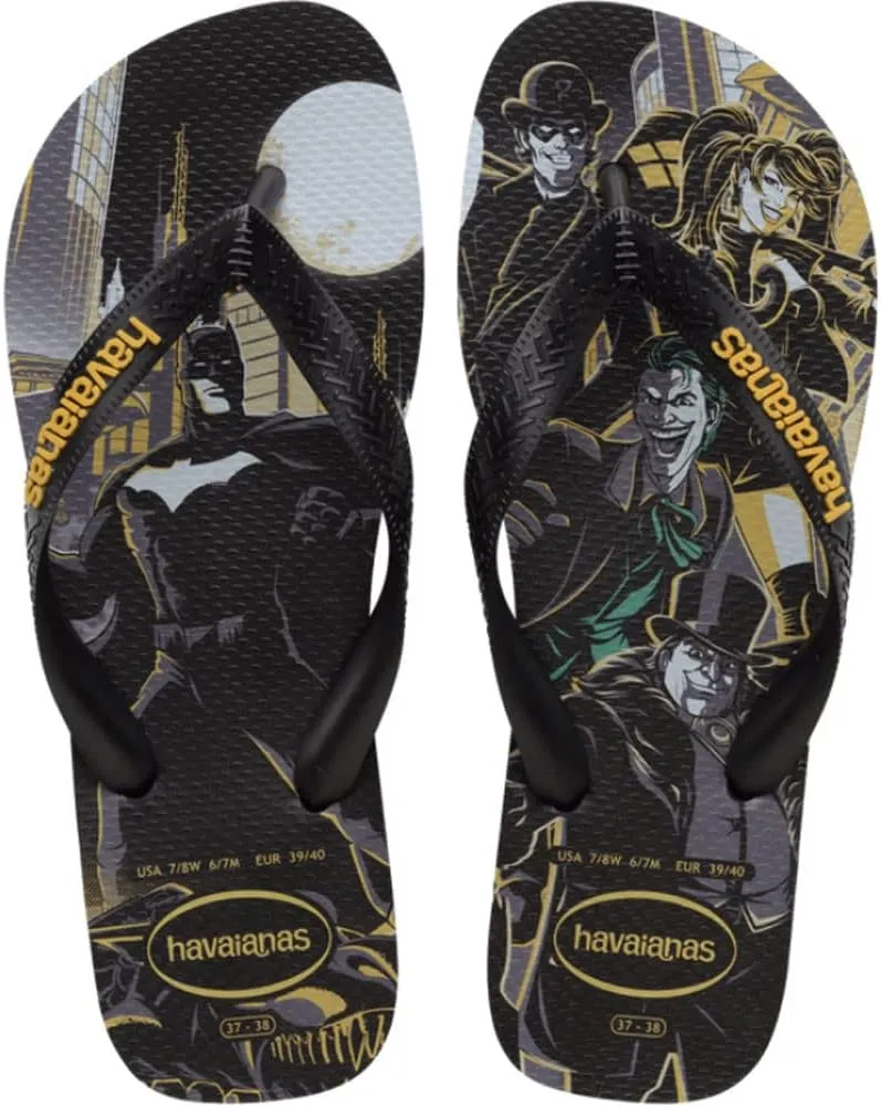 Havaianas - Top Heróis DC Comfortable, Robust and Lightweight Flip Flops with Hero and Villain Soles, Unisex Adult