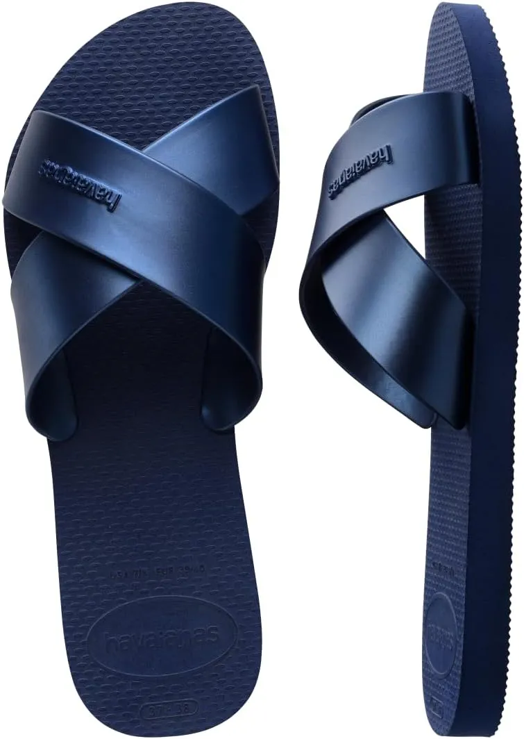 havaianas Women's Aqua Metallic Sandal Navy Blue Flip-Flop