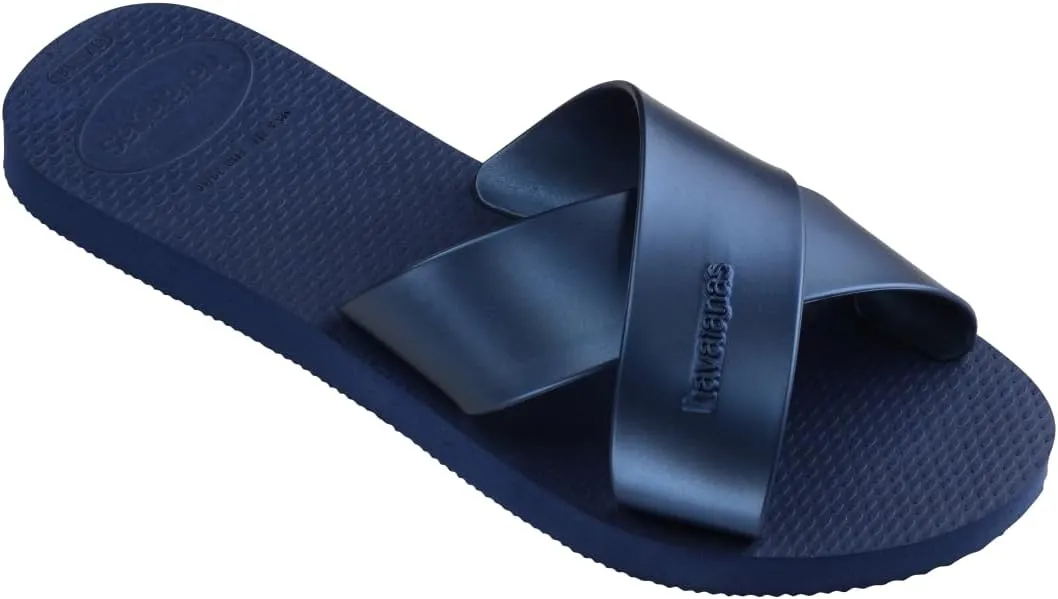 havaianas Women's Aqua Metallic Sandal Navy Blue Flip-Flop