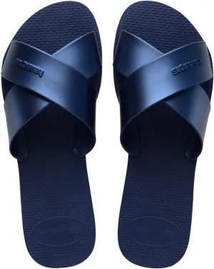 havaianas Women's Aqua Metallic Sandal Navy Blue Flip-Flop