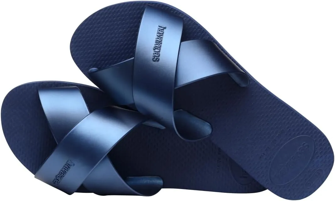 havaianas Women's Aqua Metallic Sandal Navy Blue Flip-Flop
