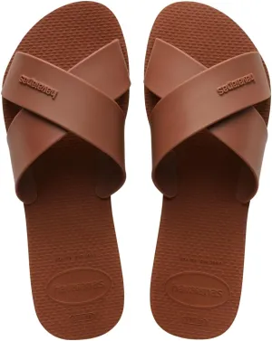 havaianas Women's Aqua Sandals's Slides for Everyday Wear - Rust, 9/10W