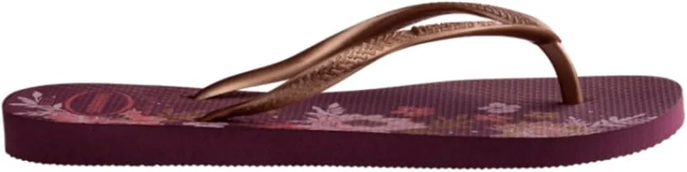 Havaianas Women's Slim Organic Flip Flop Sandals, Floral Design