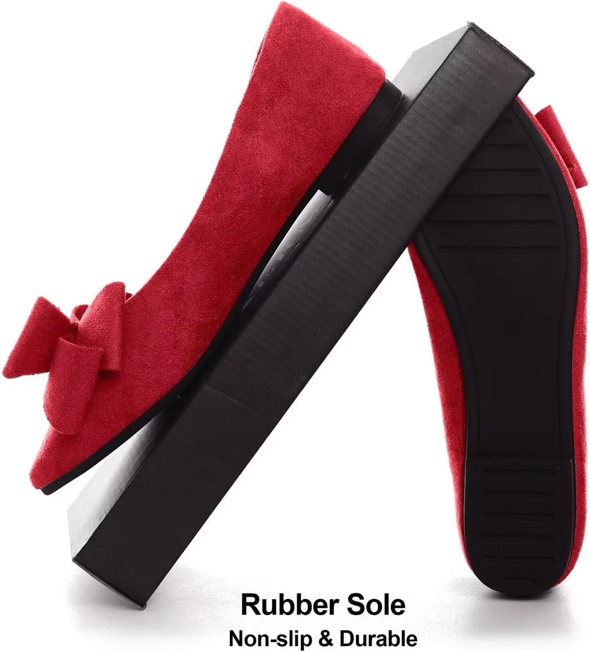 Hee grand Flats for Women Dressy Pointy Toe Ballet Flats Lightweight Foldable Slip on Loafers Soft Leather Comfortable Work Flats