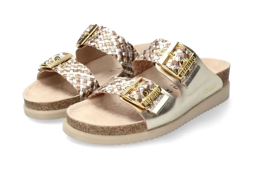 'Hester Twist' women's slide sandal - gold