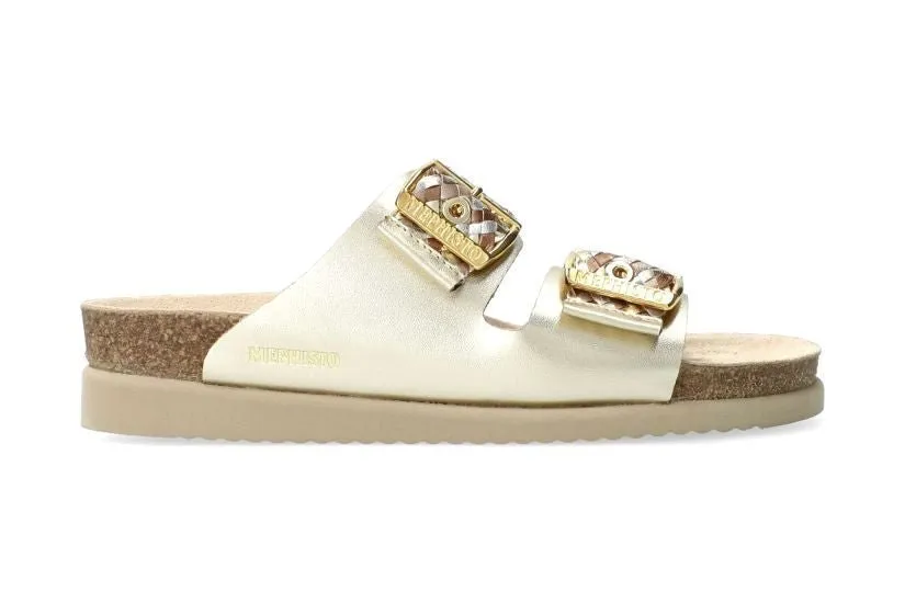 'Hester Twist' women's slide sandal - gold