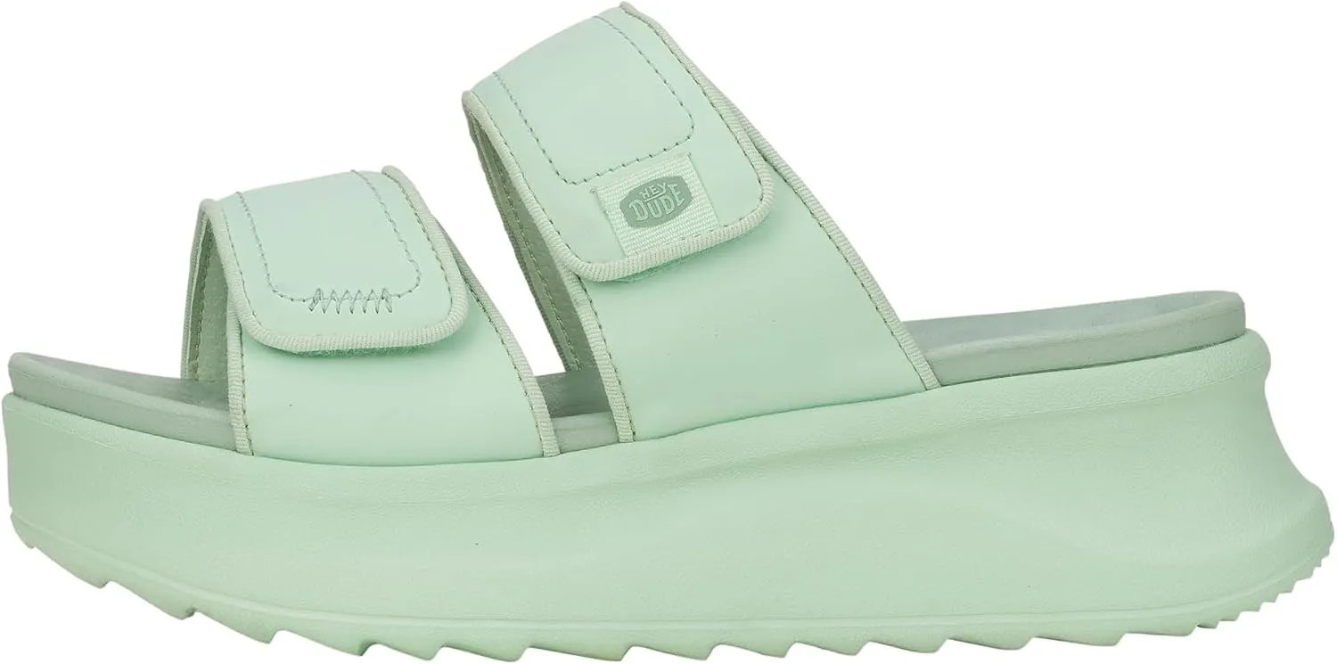 Hey Dude Delray Slide Classic - Sandals for Women - Textile and Synthetic Upper - Cotton Lining - EVA Outsole
