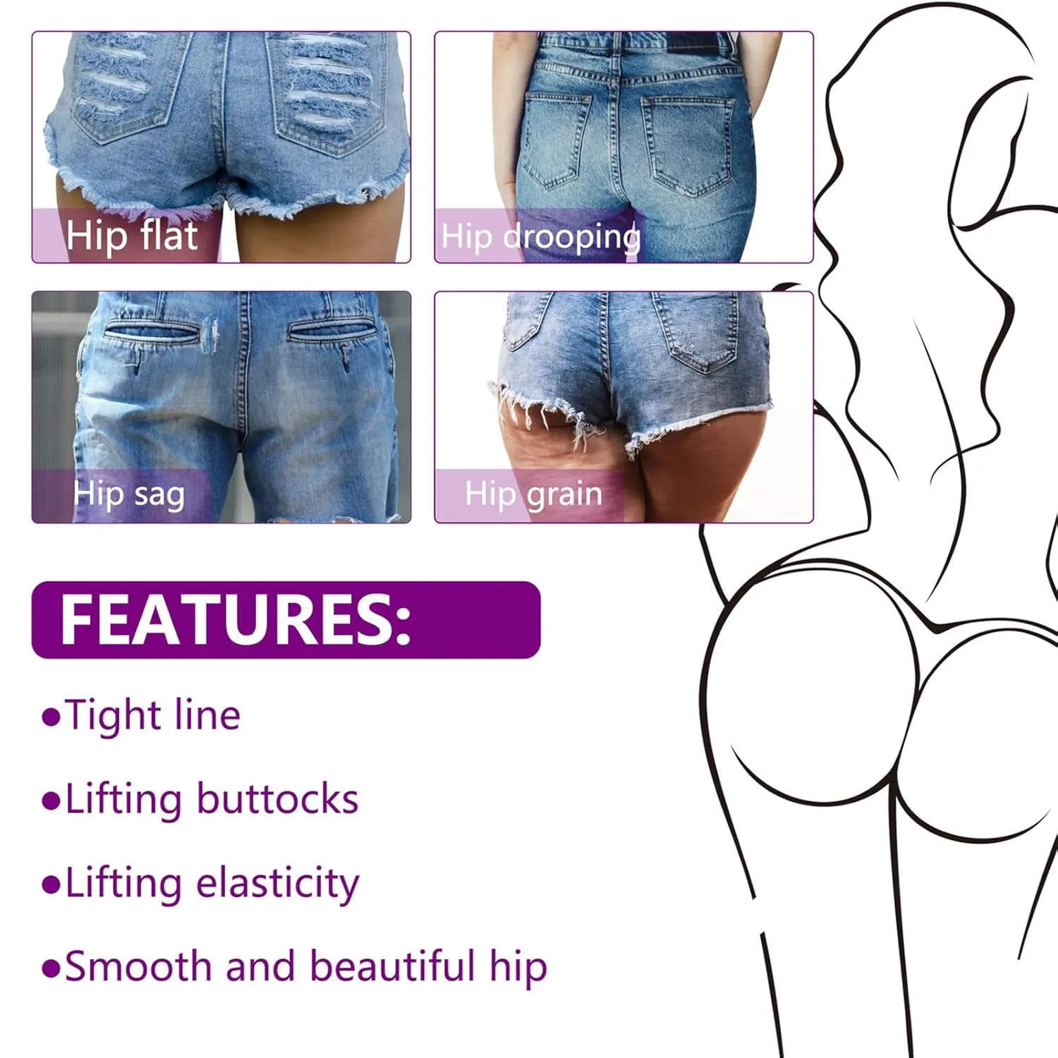 Hip Up Firming Essential Oil, 2025 New Hiplift Buttocks Essential Oil, Butt Firming Enhancement for Women, Natural Herbal Hip Lift Up Massage Cellulite Removal & Lifting Fast (4)