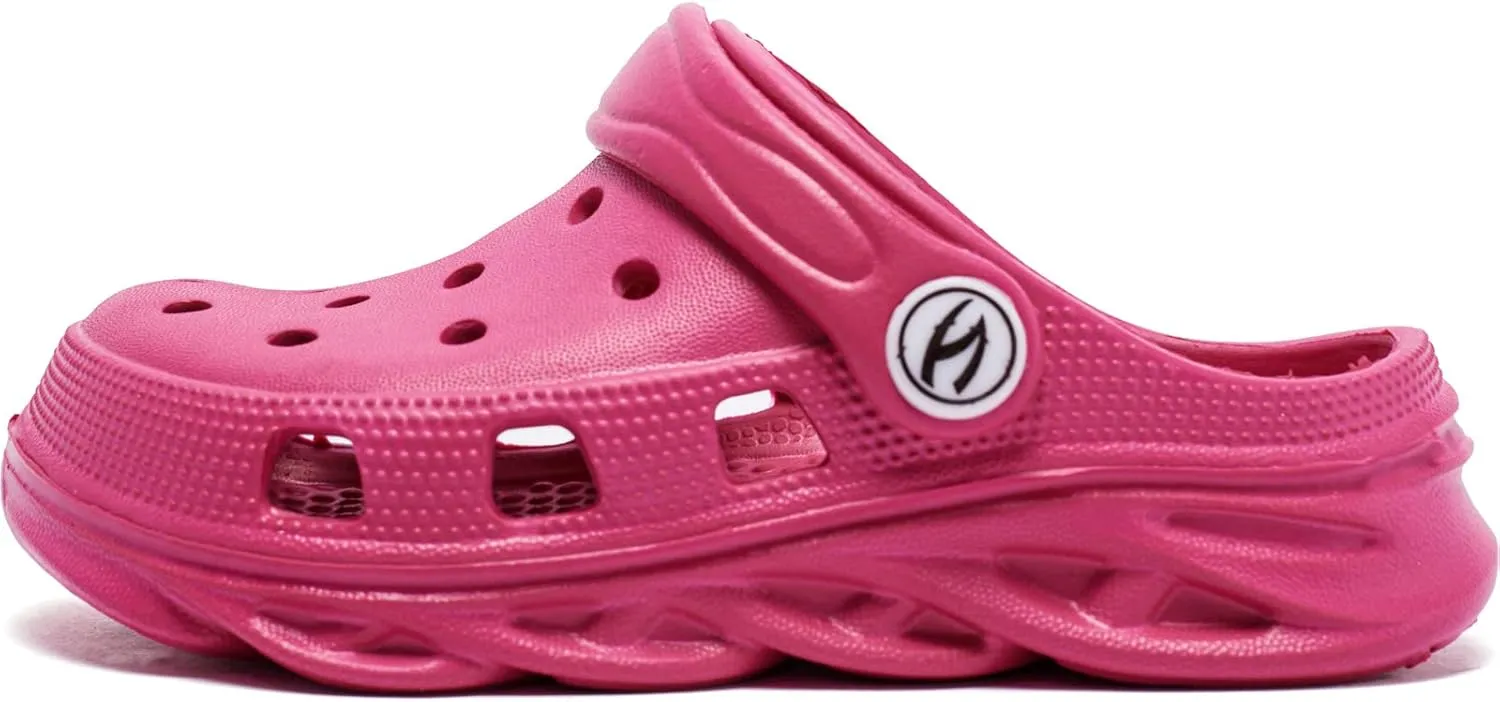 HOBIBEAR Boys and Girls Classic Graphic Garden Clogs Slip on Water Shoes(Toddler/Little Kids/Big Kids)