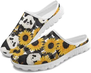 Howilath Womens Garden Shoes Clogs Soft Mules Non-Slip Garden Work Shoes with Arch Support EVA Flat Sandals for Casual