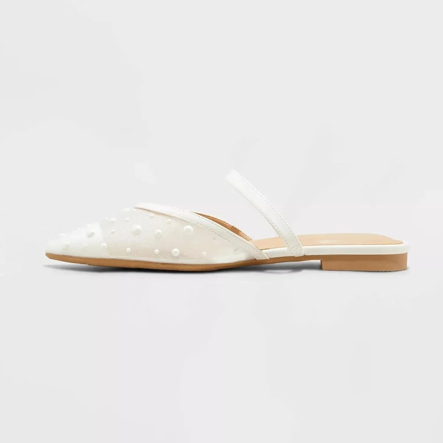 Huntarry Mesh Mule Flats for Women Pointed Toe with Arch Support Memory Foam Insole Casual Dress Comfortable Shoes