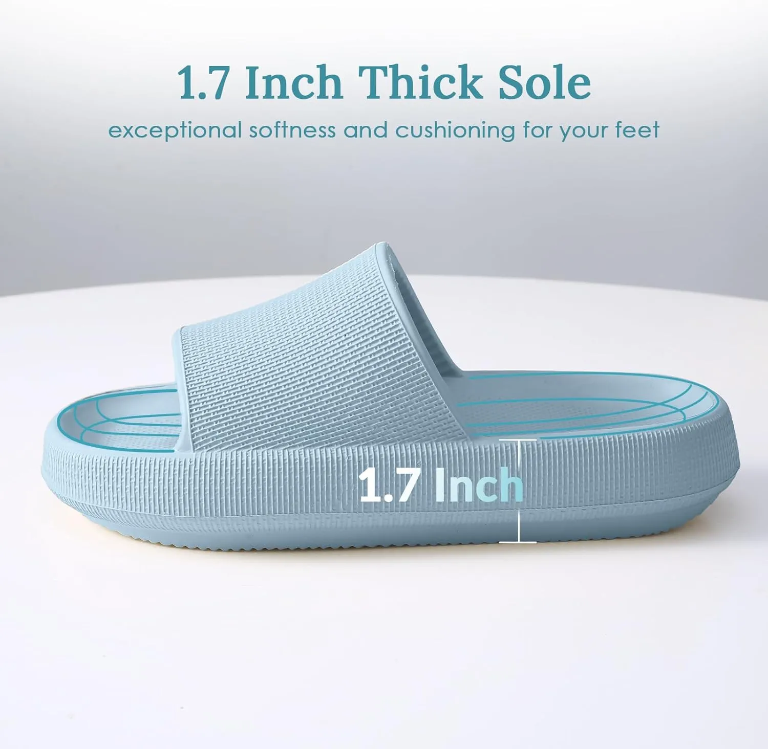 HUXMEYSON Cloud Slippers for Women and Men, Pillow Slippers Super Soft, Thick Sole Slides for Women with Anti-Skid Sole