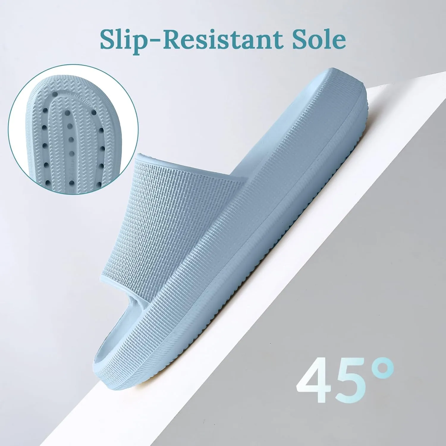 HUXMEYSON Cloud Slippers for Women and Men, Pillow Slippers Super Soft, Thick Sole Slides for Women with Anti-Skid Sole