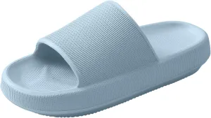 HUXMEYSON Cloud Slippers for Women and Men, Pillow Slippers Super Soft, Thick Sole Slides for Women with Anti-Skid Sole