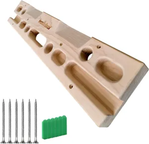 HXBER Fingerboard, Wooden Board Climbing Fingerboard Doorway Hand Strengthener Equipment for Training Finger Grip and Pull Up