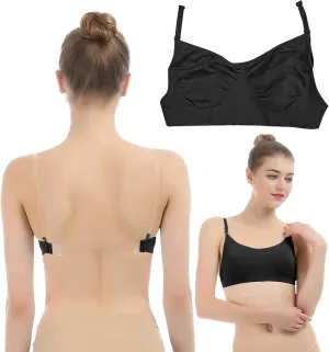 iMucci Clear Strap Bra Professional Dance Bra NO Sponge Invisible Ballet Bras