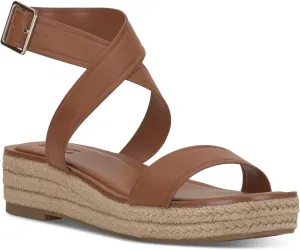 INC Womens Havilah Espadrille Criss-Cross Platform Sandals Brown 11 Medium (B,M)