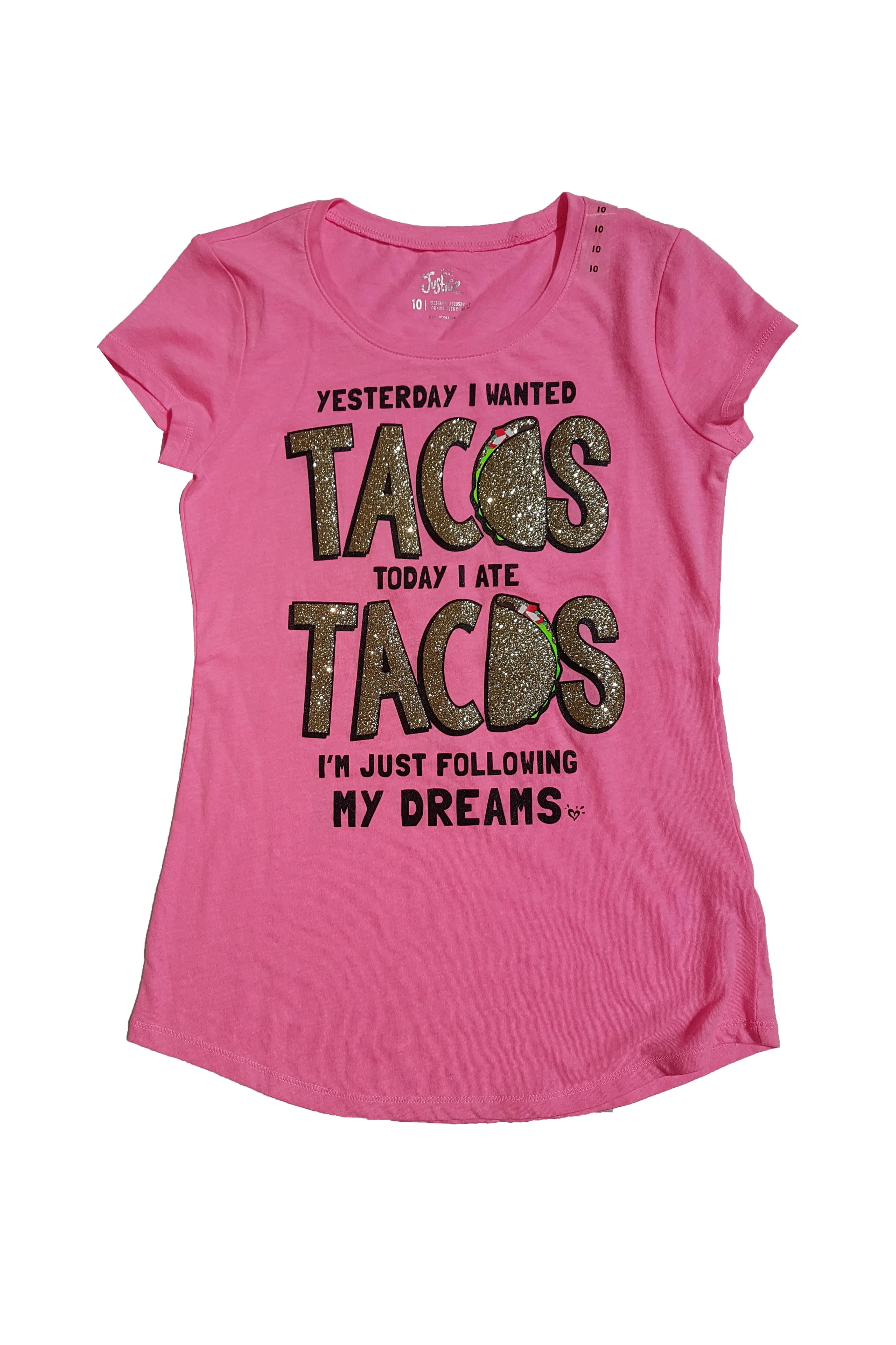 J Glitter Taco Graphic tee