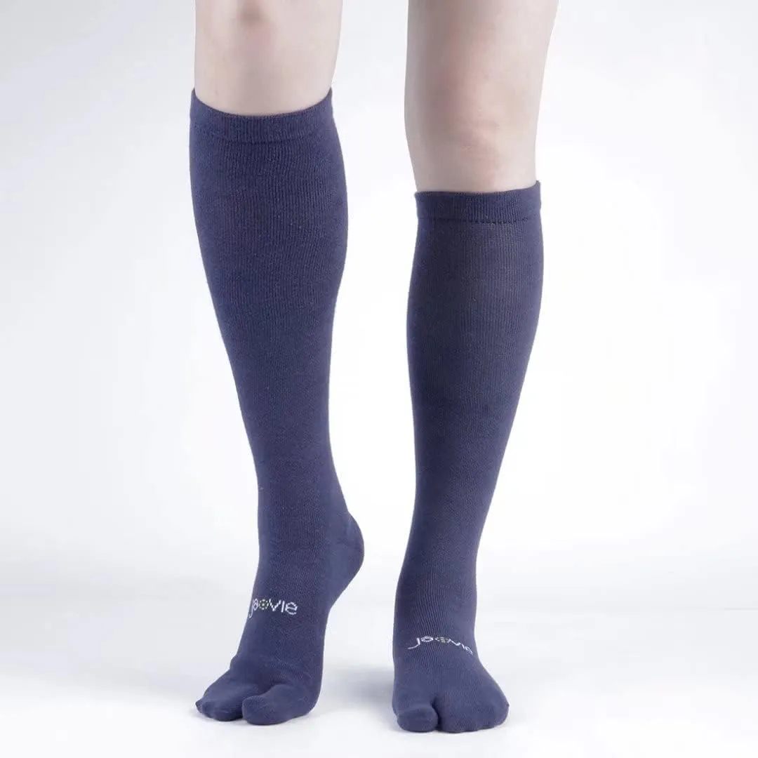 Ja Vie JAVIE Cotton Flip Flop Socks - Comfy Split Toe Tabi With Graduated Compression (15-20mmHg) for Women & Men