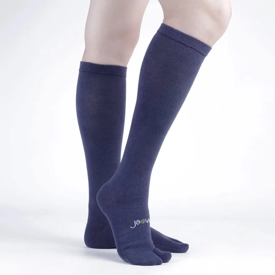 Ja Vie JAVIE Cotton Flip Flop Socks - Comfy Split Toe Tabi With Graduated Compression (15-20mmHg) for Women & Men