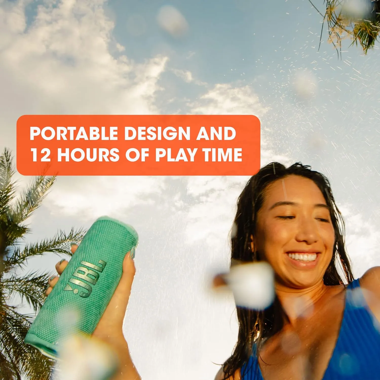 JBL Flip 6 - Portable Bluetooth Speaker, powerful sound and deep bass, IPX7 waterproof, 12 hours of playtime, JBL PartyBoost for multiple speaker pairing for home, outdoor and travel (Green)