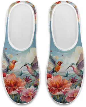 Jeiento Casual Shoes for Women Hummingbird Design Soft Shoes Slip-On Loafers Comfort Footwear