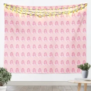 jejeloiu Pink Ballet Tapestry Medium 59"x59" Girls Ballerina Wall Hanging Blanket for Kids Boys Teens Dance Shoes Wall Art Princess Decor Lightweight