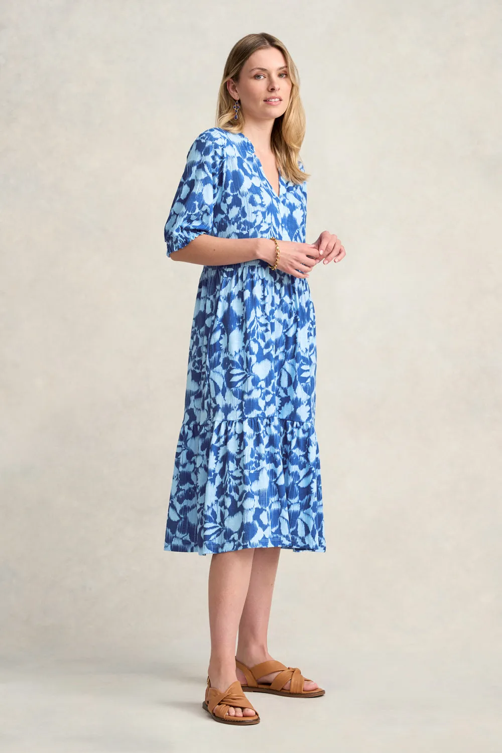 Jersey Tiered Dress - Seaside Floral
