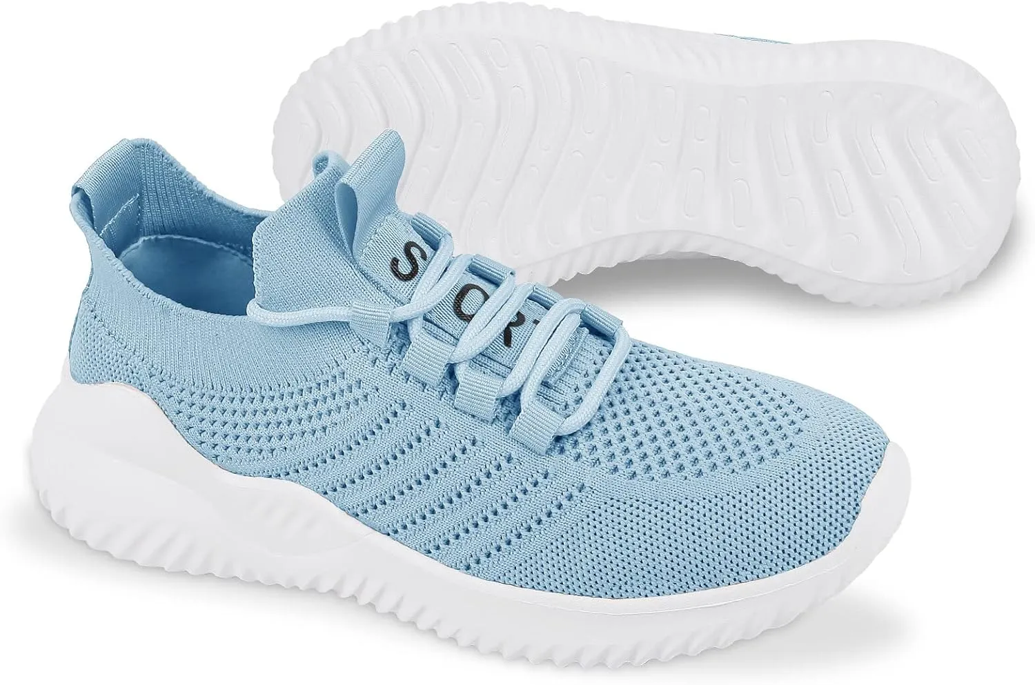 JIAFO Women's Walking Shoes, Slip on Tennis Shoes Women, Non Slip Shoes Sneakers, Casual Athletic Running Lightweight Breathable Mesh Knit