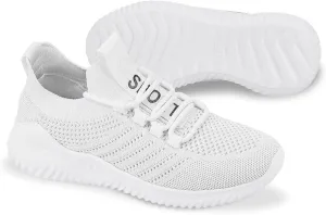 JIAFO Women's Walking Shoes, Slip on Tennis Shoes Women, Non Slip Shoes Sneakers, Casual Athletic Running Lightweight Breathable Mesh Knit