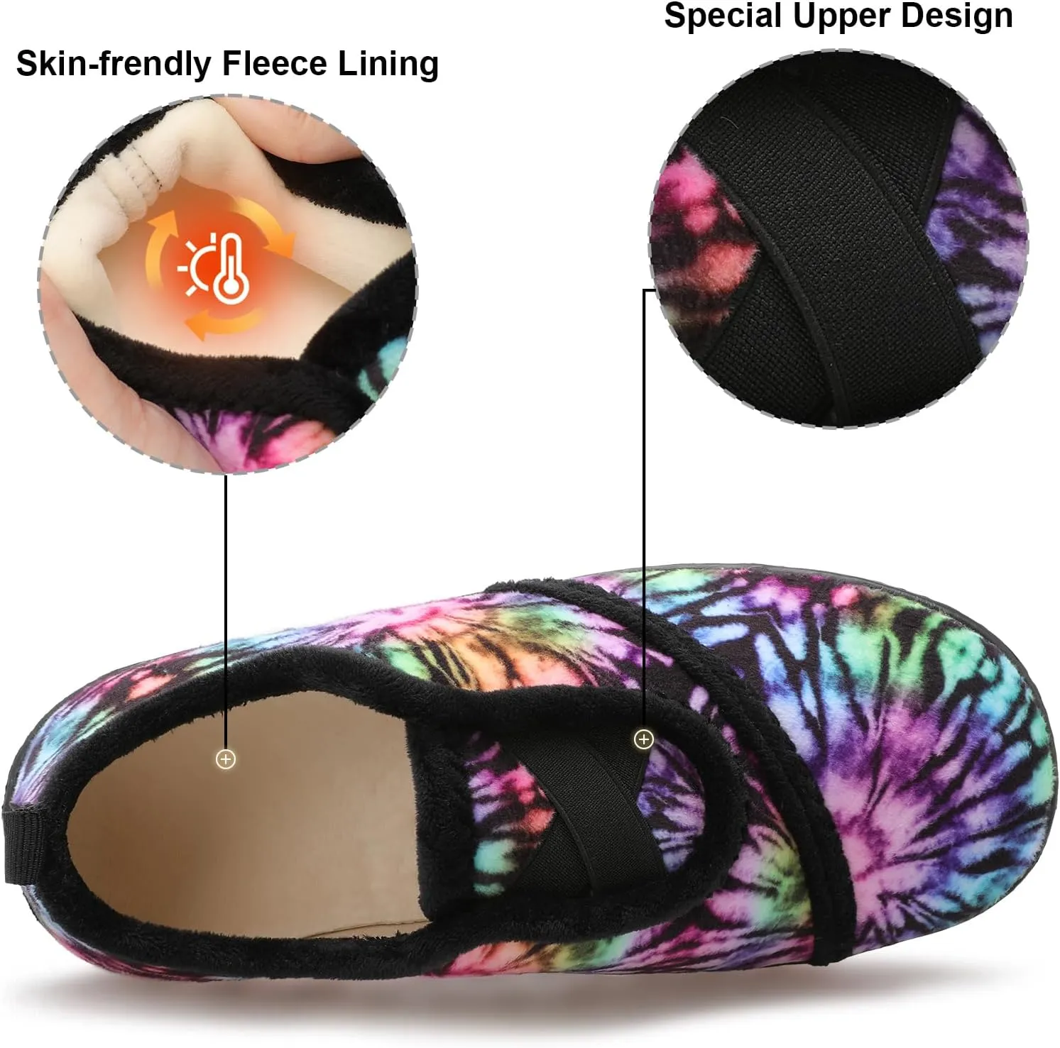 JIASUQI Womens Slippers Fuzzy Slip-on House Shoes Indoor Outdoor Slippers for Women
