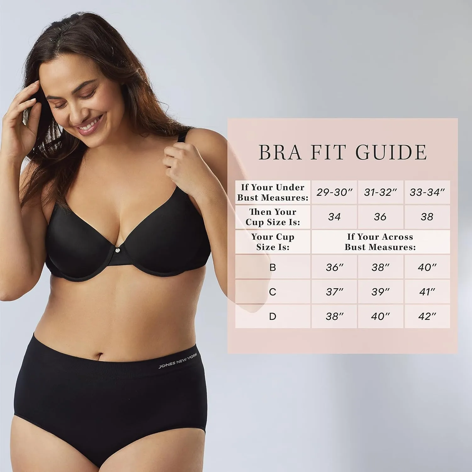 Jones New York Women's Everyday Wireless and Underwire T-Shirt Bra with Adjustable Straps 2-Pack Multipack