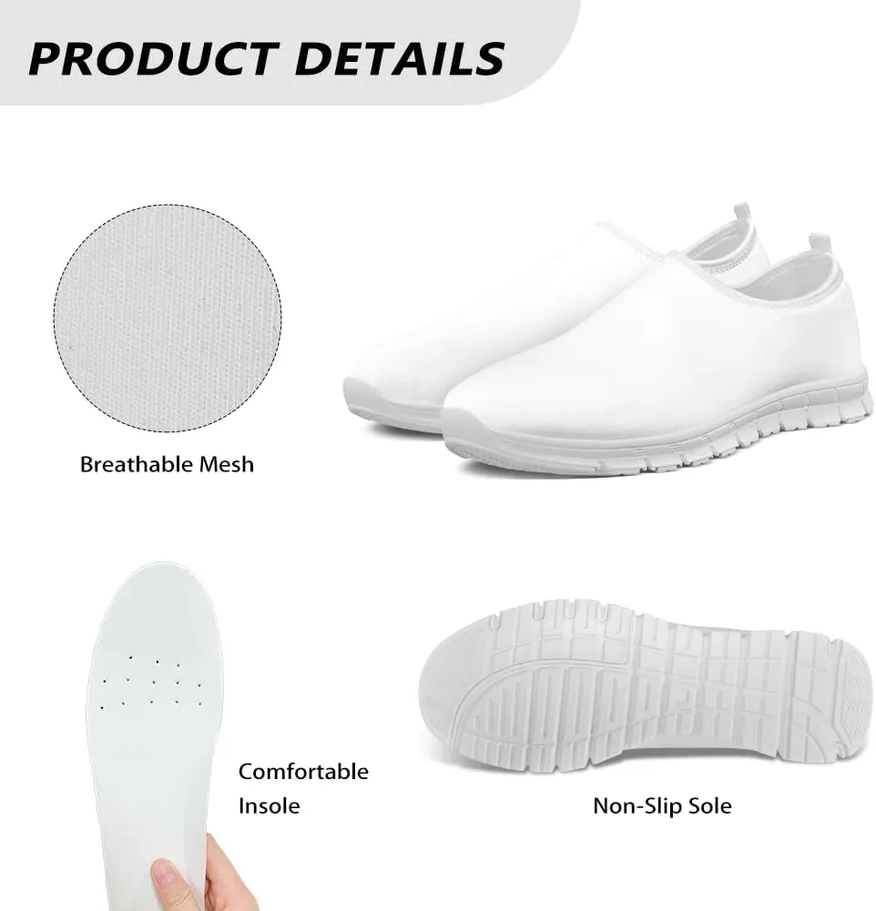 JoyLamoria Slip On Casual Sneakers Men Women Running Shoes Anti-Slip Trainers Lightweight Comfy Slip On Sneakers Shoes Wear