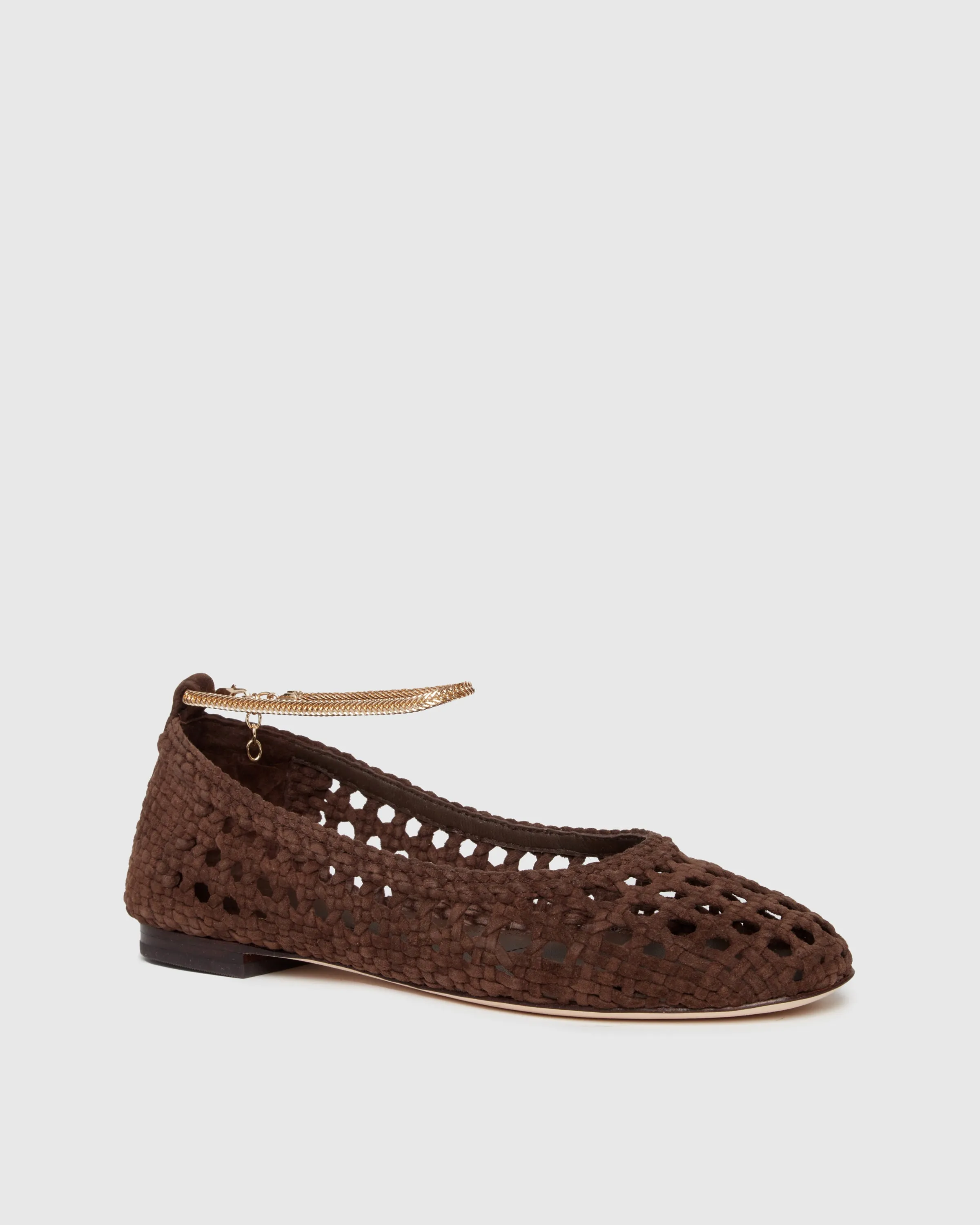 Juliette Flat - Chocolate Suede